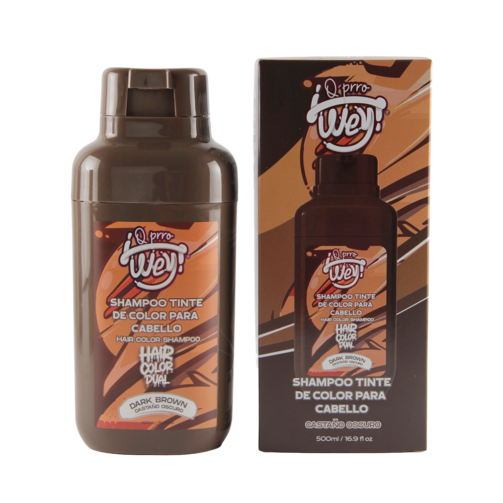 QPW SHAMPOO EXPRESS TINTE CASTAÑO OBSCURO 500ML